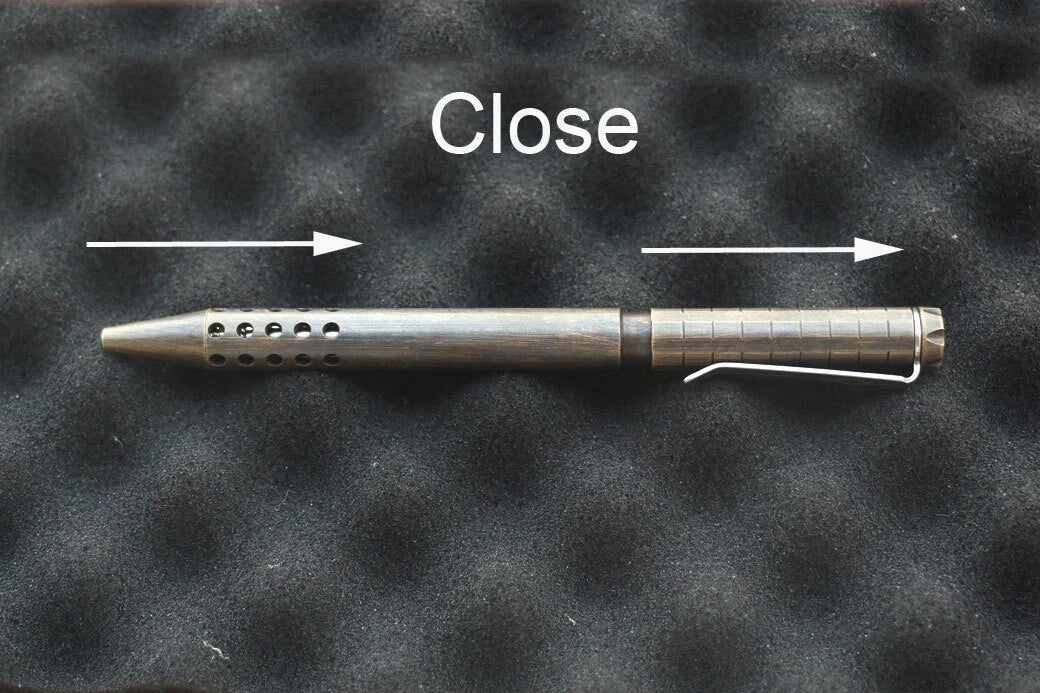 HotBrass Retro Black Magnetic Force Telescoping Pocket Ball Pen Signature PenEDC 07FC0E-D4 - KOEEK