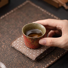 45ml Manshanhong Horseshoe Cup Retro Ceramic Tea Tasting Cup Kung Fu Teaware 07FC0E-D4 - KOEEK