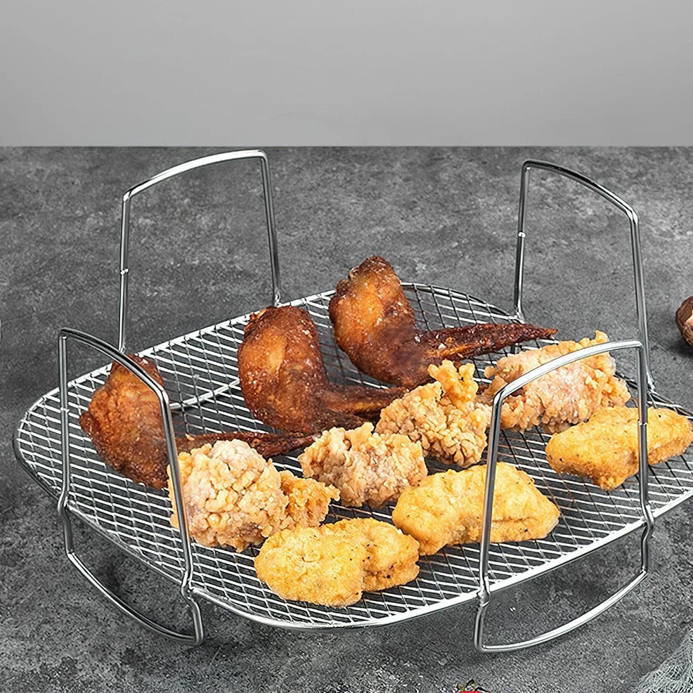 Stainless Steel Grill Vegetable Air Fryer Cooking Racks Accessories 07FC0E-D4 - KOEEK