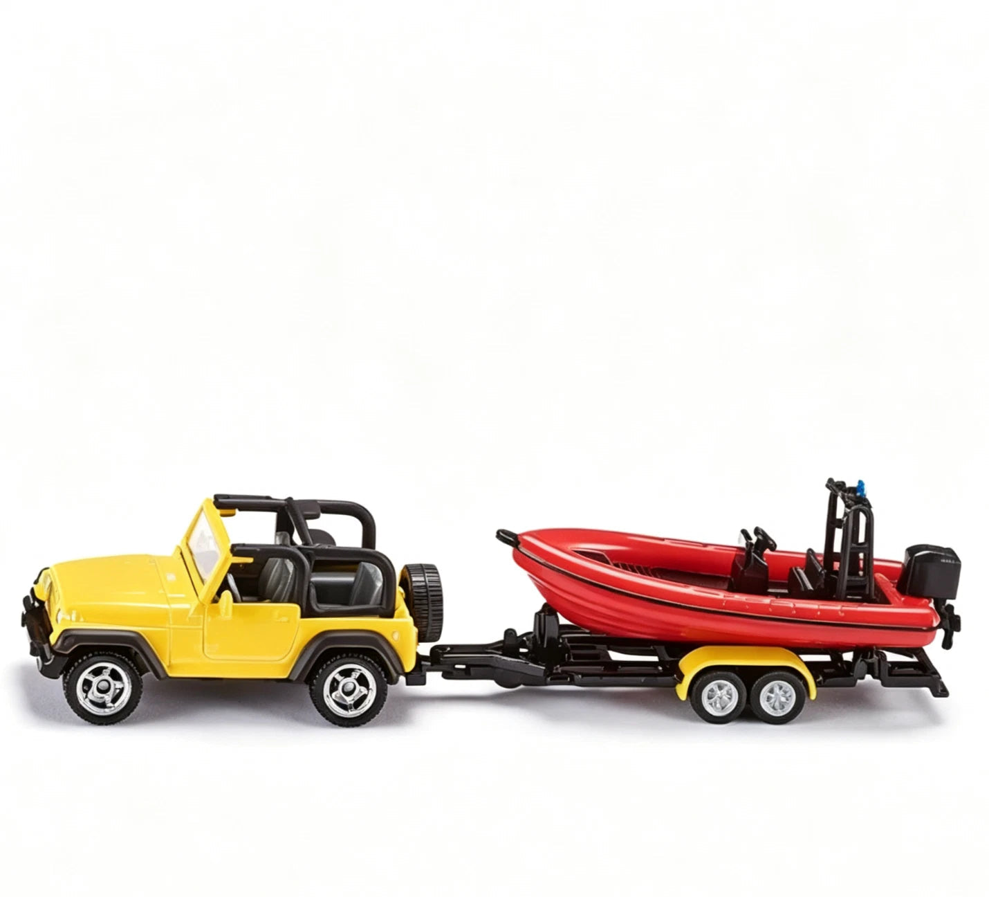 1/87 Removable Floating Boat Toy Siku Jeep Wrangler w Boat Trailer Diecast Model SIKU - KOEEK