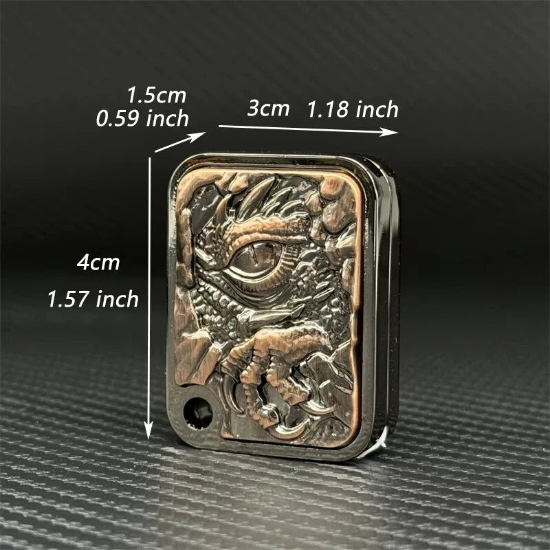 EDC 3D Dragon Embossed Fidget Slider Zinc Alloy Stress Relief Fidget Toys 07FC0E-D4 - KOEEK