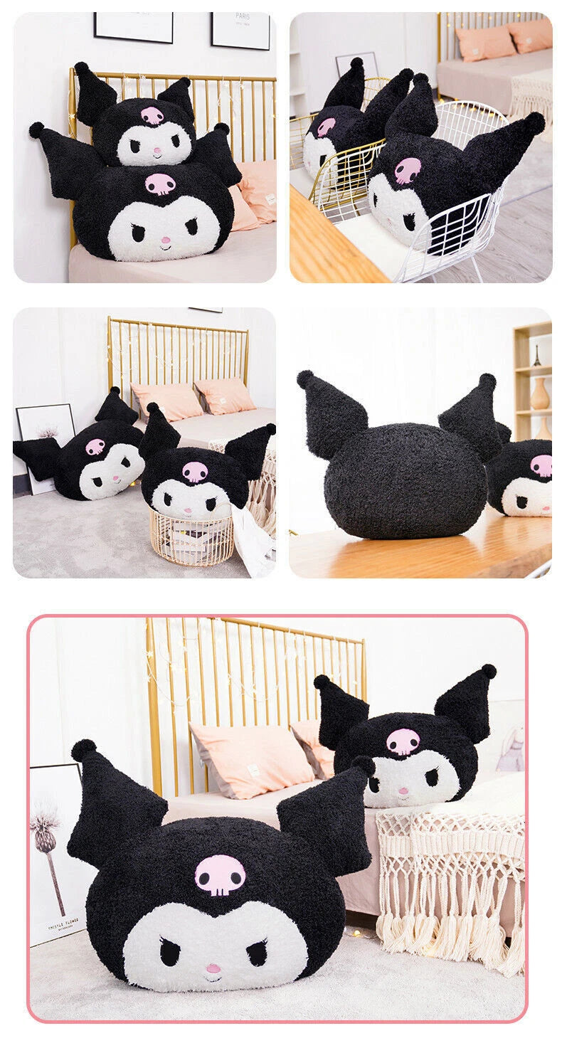 Kuromi Plush Toys Huge Stuffed Doll Kawaii Pillow Backrest Girl Bedroom Cushion 07FC0E-D4 - KOEEK