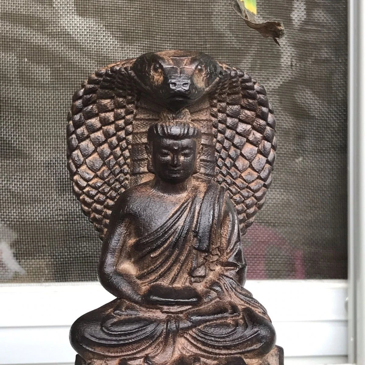Vietnamese Agarwood Carved Buddha Vairocana Figurine Wooden Sculpture Home Decor 07FC0E-D4 - KOEEK