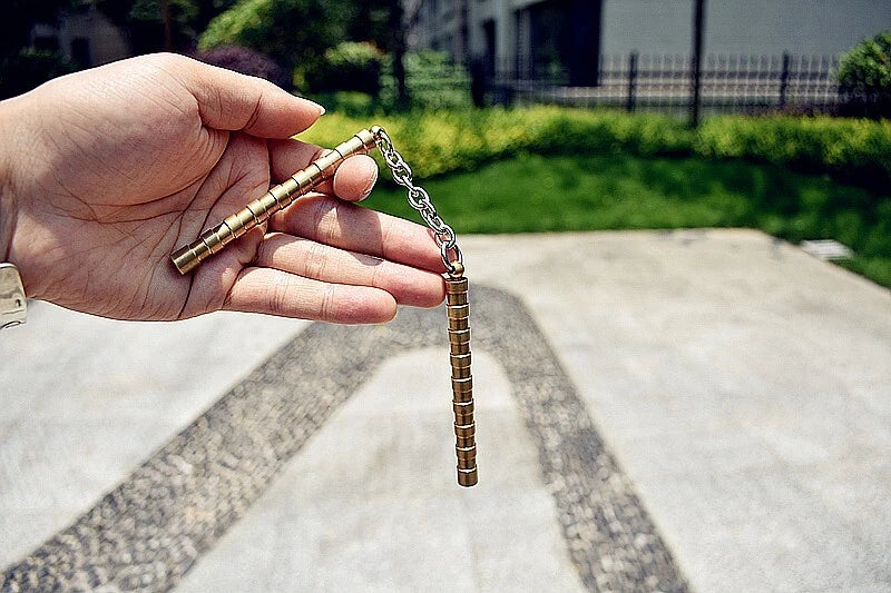 Brass Begleri Fidget Nunchakus Finger Skill Exercise Paracord Worry Bead Toys 07FC0E-D4 - KOEEK