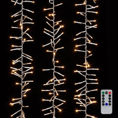 Raz Imports Christmas Cluster Lights 10 Ft Garland 300 Warm White LED Clear Wire RAZ IMPORTS - KOEEK