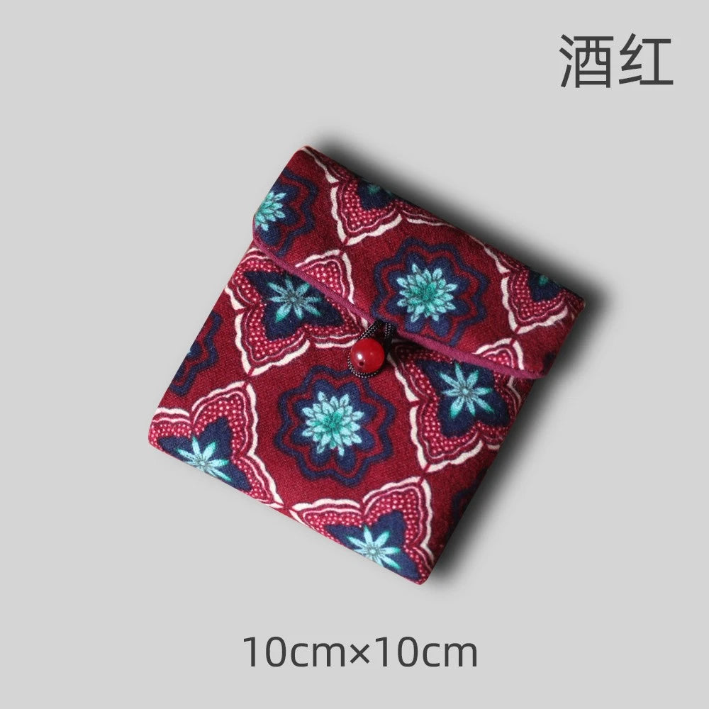 10cm Cotton Cloth Bag Prayer Beads Storage Bag Handstring Bag Antique Curios Bag 07FC0E-D4 - KOEEK