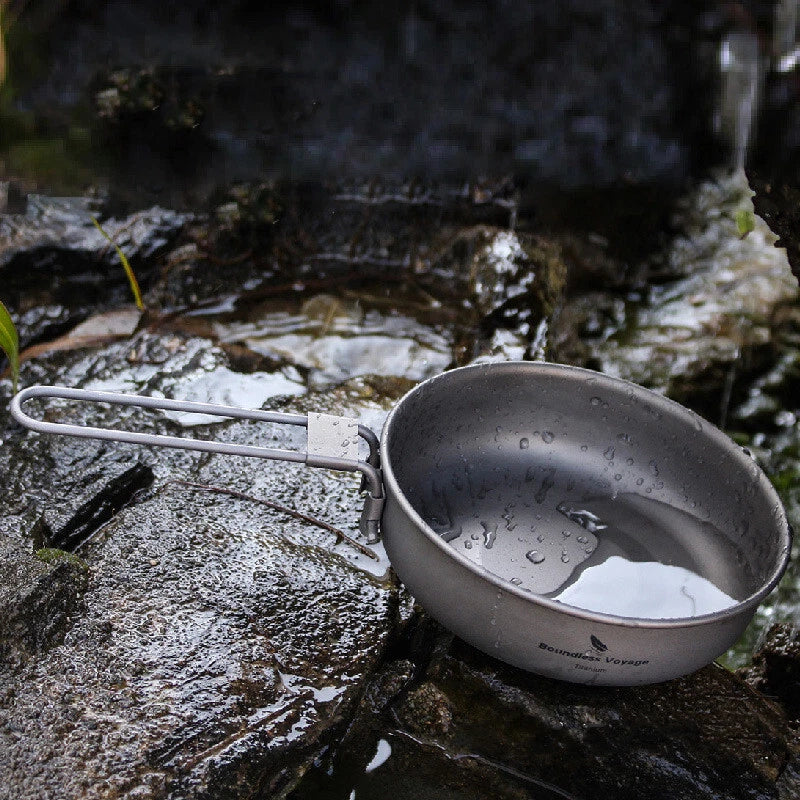 Titanium Frying Camping Plate Ultralight Outdoor EDC Cookware Skillet Griddle 07FC0E-D4 - KOEEK