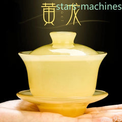 150ml Chinese Dehua Jade Porcelain Tea Cup Master Cup Kung Fu Tea Set Gaiwan 07FC0E-D4 - KOEEK