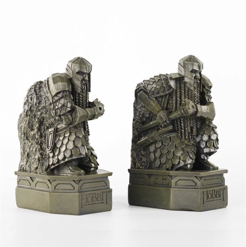 2pcs The Lord Of The Rings The Hobbit The Lonely Mountain Dwarf Statue Bookends 07FC0E-D4 - KOEEK