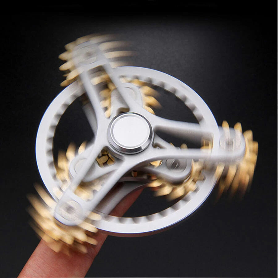 DIY Metal Gear Hand Fingertip Gyroscope Spinning Top Gearwheel Gyro EDC Toy Tool 07FC0E-D4 - KOEEK