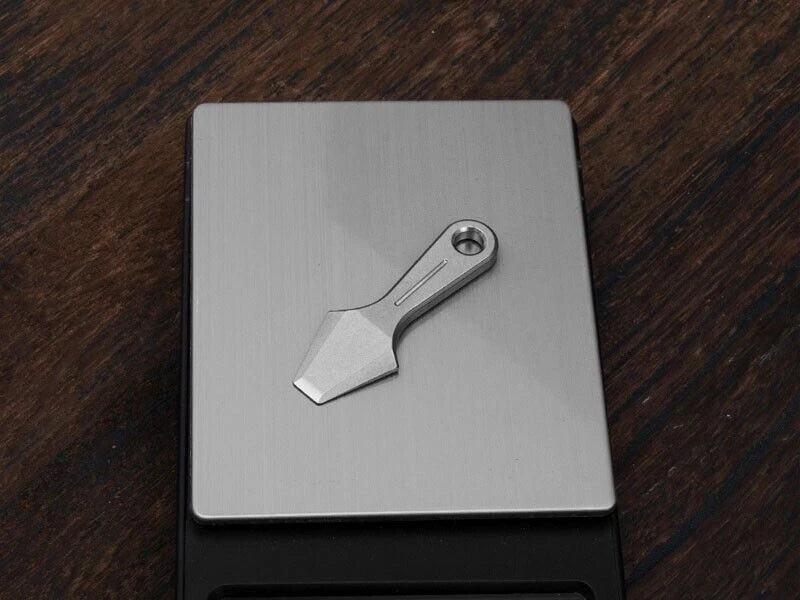 Mini Titanium Keychain Pry Bar Crowbar Necklace Pendant Pocket EDC Tool Outdoor 07FC0E-D4 - KOEEK