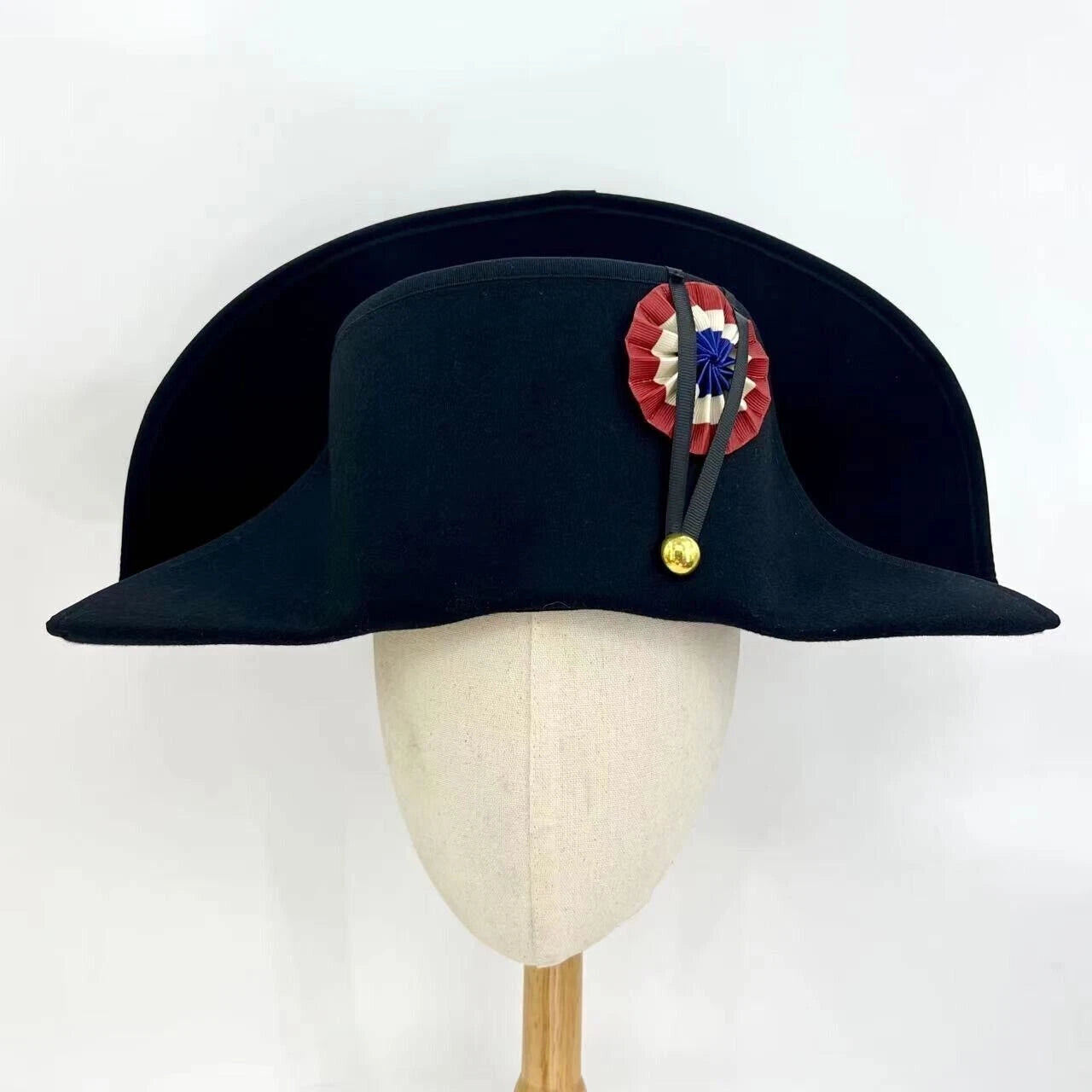 Presell Napoleon French Admiral Captains Bicorne Hat Cosplay Woolen Cap Props 07FC0E-D4 - KOEEK