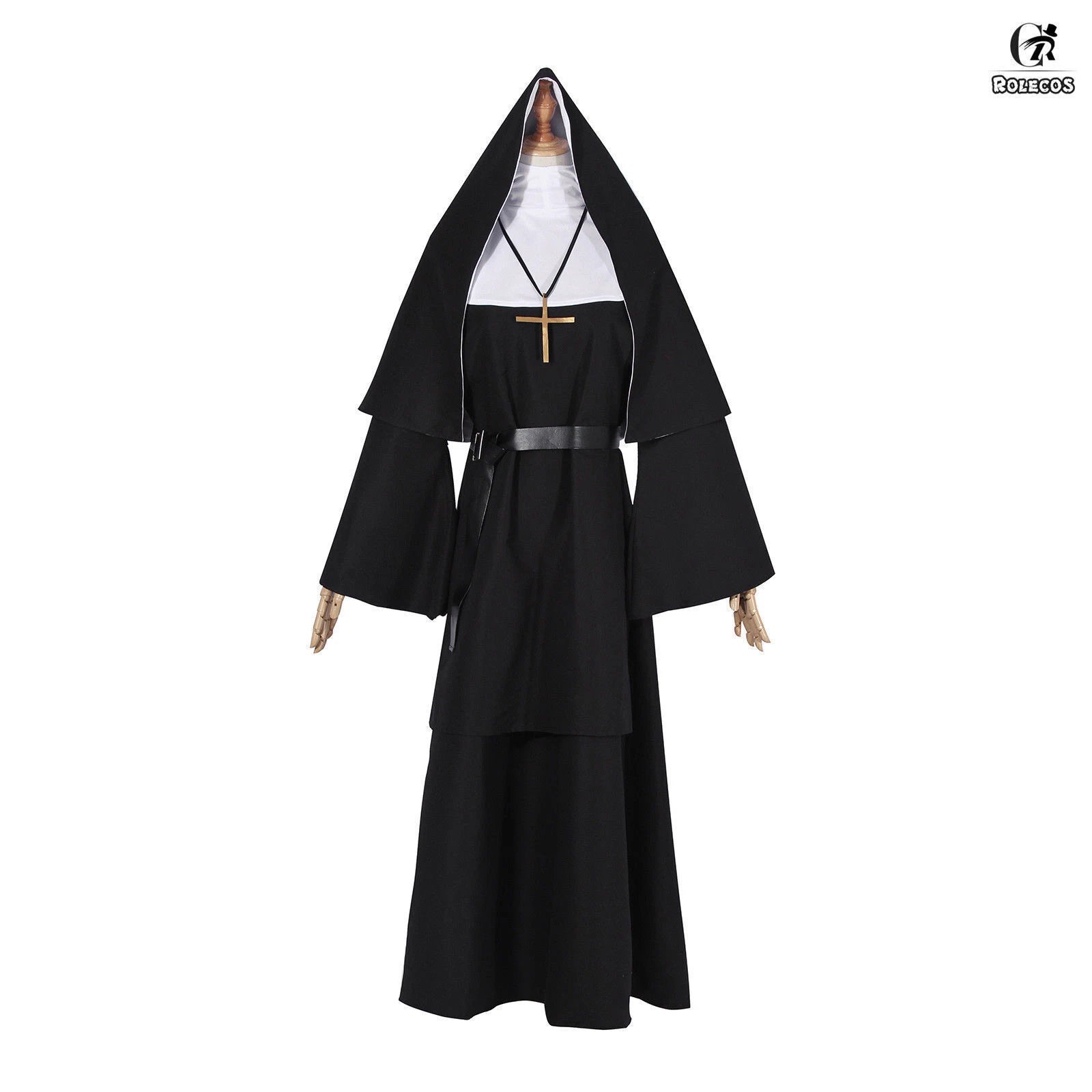 The Nun Valak Costume The Conjuring 2 Halloween Cosplay Fancy  Black White Dress 07FC0E-D4 - KOEEK