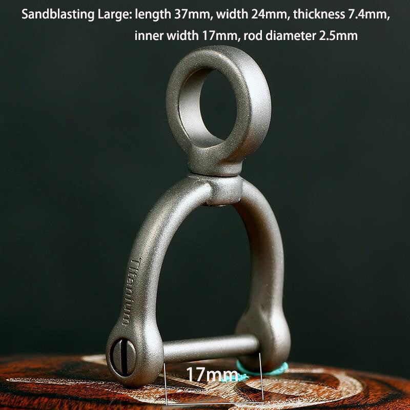 EDC Titanium Quick Horseshoe Buckle Detach Belt Waist hanging Keychain Key Ring 07FC0E-D4 - KOEEK