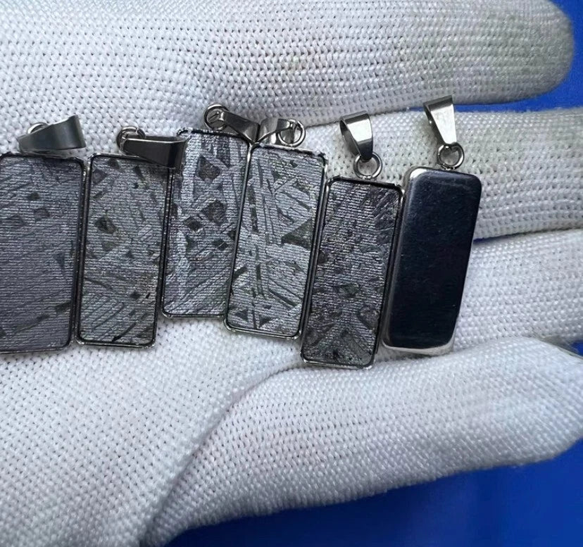 Aletai iron meteorite material thin slice Necklace Altay meteorite 1pc pendant 07FC0E-D4 - KOEEK