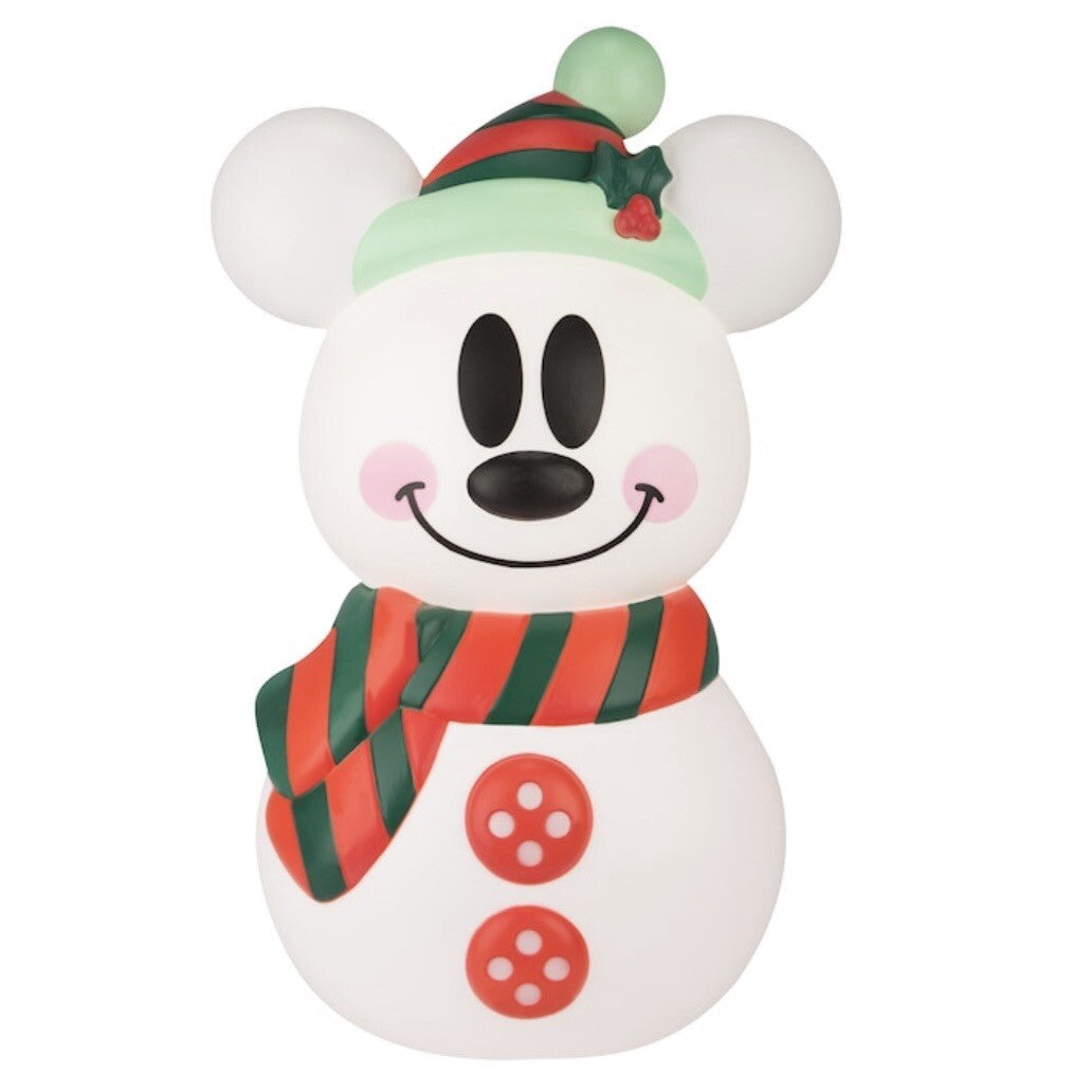 Disney Christmas Mickey Mouse Blow Mold Snowman Light Up 23” Yard Decor Scarf DISNEY - KOEEK