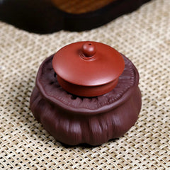 Purple Clay Tea Tray Tea Set Tea Set Decorated Purple Clay Lotus Heart Set 07FC0E-D4 - KOEEK