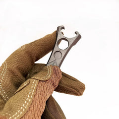 EDC Titanium Crowbar Pry Bar keychain Pendant Botter Opener Hexagonal Wrench Hot 07FC0E-D4 - KOEEK