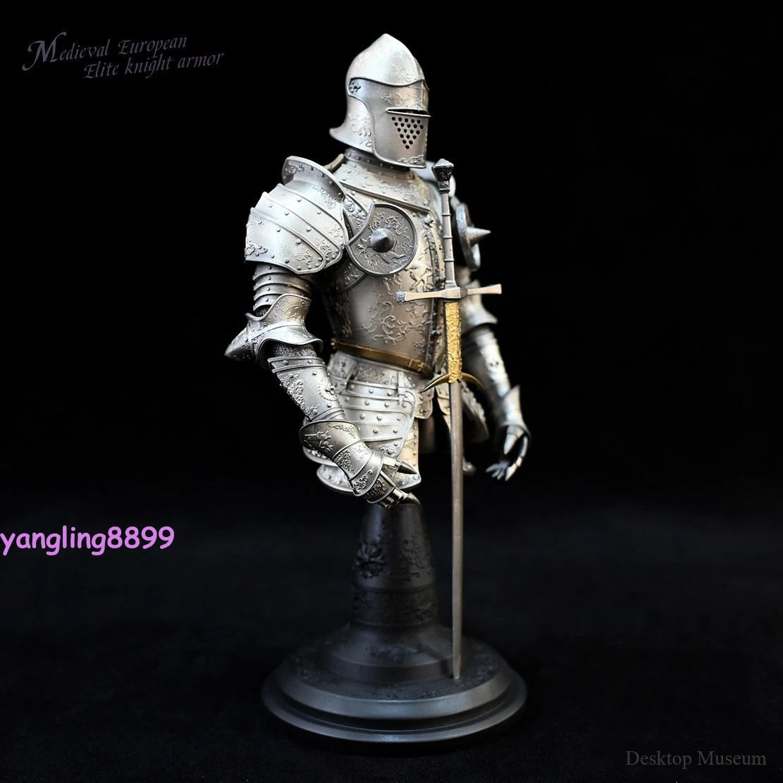 19cm European Medieval Knight Armor Resin Model Desk Decor Resin Figure Toy Gift 07FC0E-D4 - KOEEK