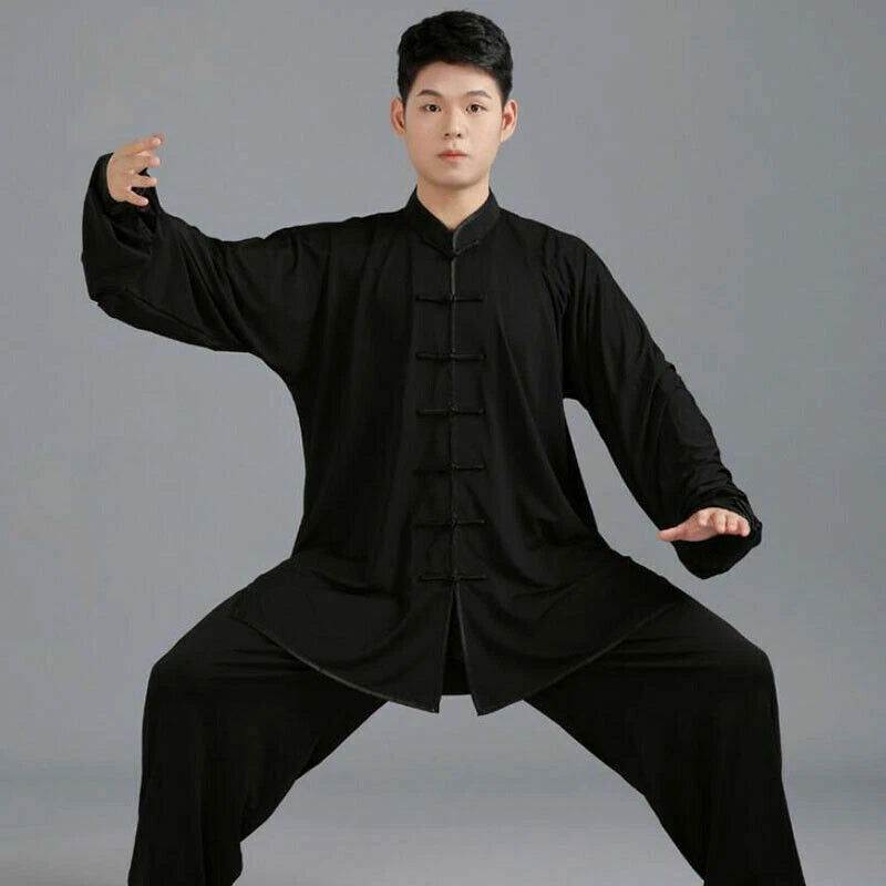 Chinese Tai Chi Kung Fu Uniform Milk Silk Martial Arts Uniform Wushu Taiji Suit 07FC0E-D4 - KOEEK