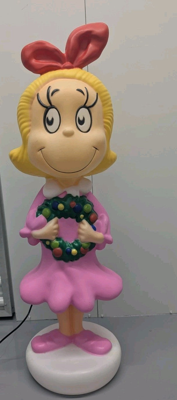 Cindy Lou Who Dr. Seuss The Grinch 24" Blow Mold Lighted Yard Decor GEMMY GEMMY - KOEEK