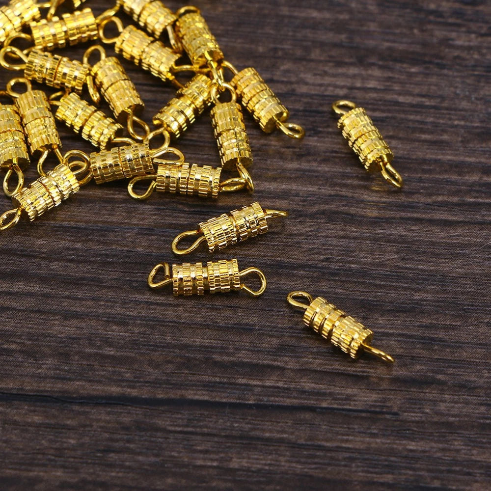 5 Bags Bracelet Clasp Connectors Barrel Screw Type Clasps for Necklace 07FC0E-D4 - KOEEK