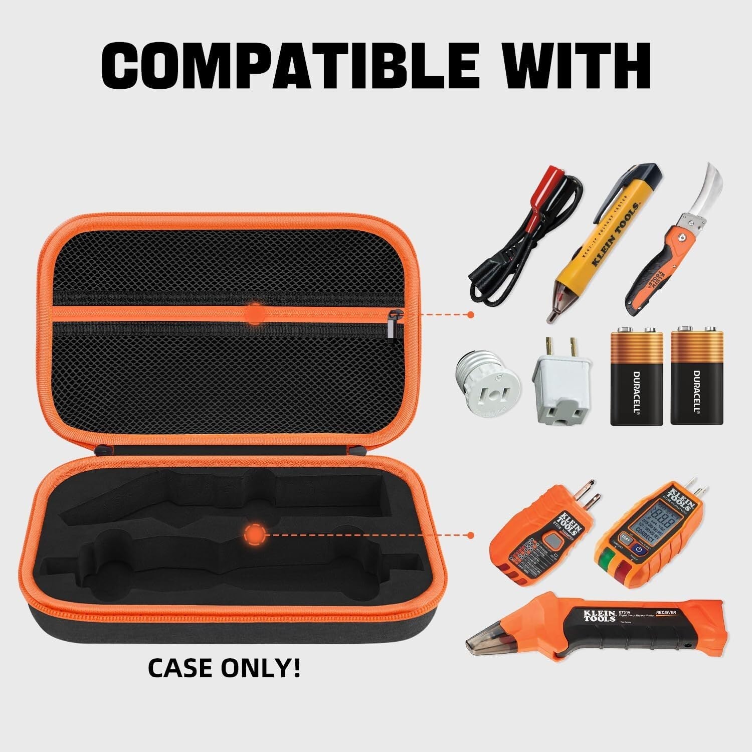 new Carrying Case for Klein Tools ET310 AC Circuit Breaker Finder Electric Black 07FC0E-D4 - KOEEK