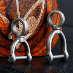 EDC Titanium Quick Horseshoe Buckle Detach Belt Waist hanging Keychain Key Ring 07FC0E-D4 - KOEEK