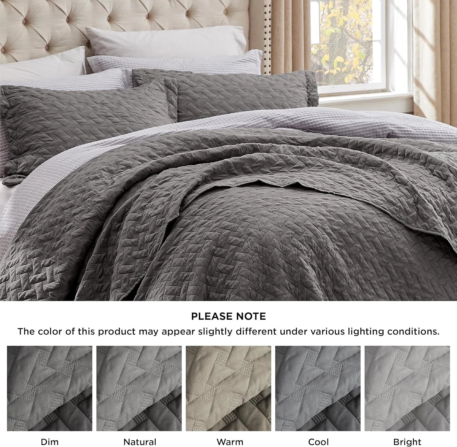 Quilts Queen Size - Lightweight Bedspreads Queen Size with Basket Weave Pattern 07FC0E-D4 - KOEEK