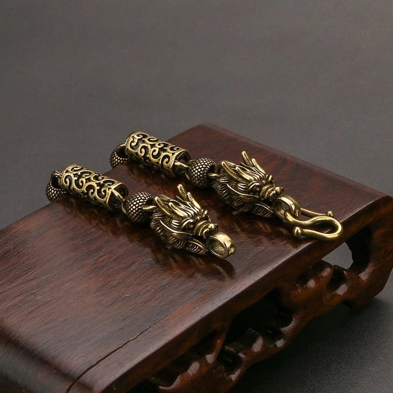 Vintage Brass Bracelet Men Women Simple Cloud Zodiac Dragon Copper Chain Gift 07FC0E-D4 - KOEEK