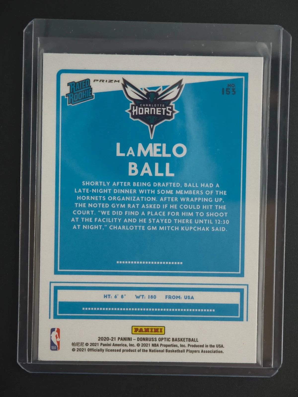 LaMelo Ball RC 2020-21 Panini Donruss Optic Rated Rookie Red Pulsar #153 [3hk 07FC0E-D4 - KOEEK