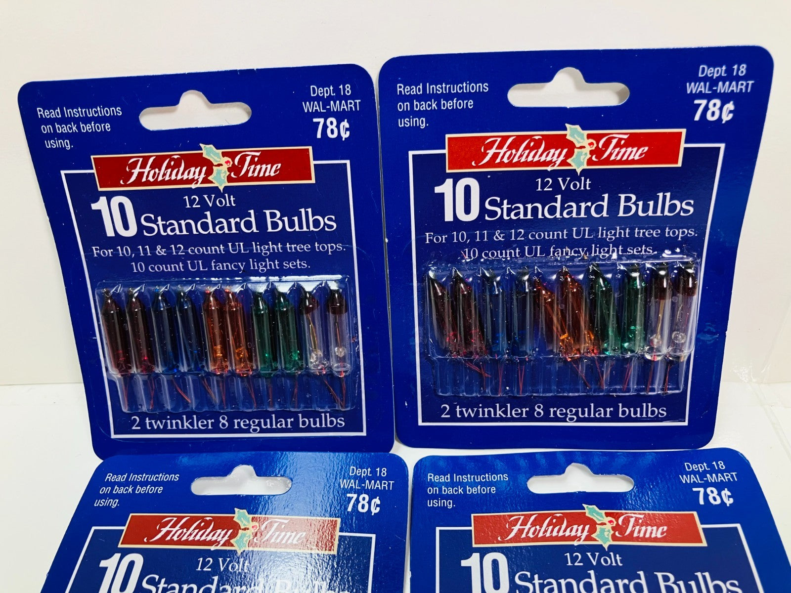 ( 4 ) Vintage packs  Mini Replacement Bulbs 12v for  Christmas  Light Sets 07FC0E-D4 - KOEEK