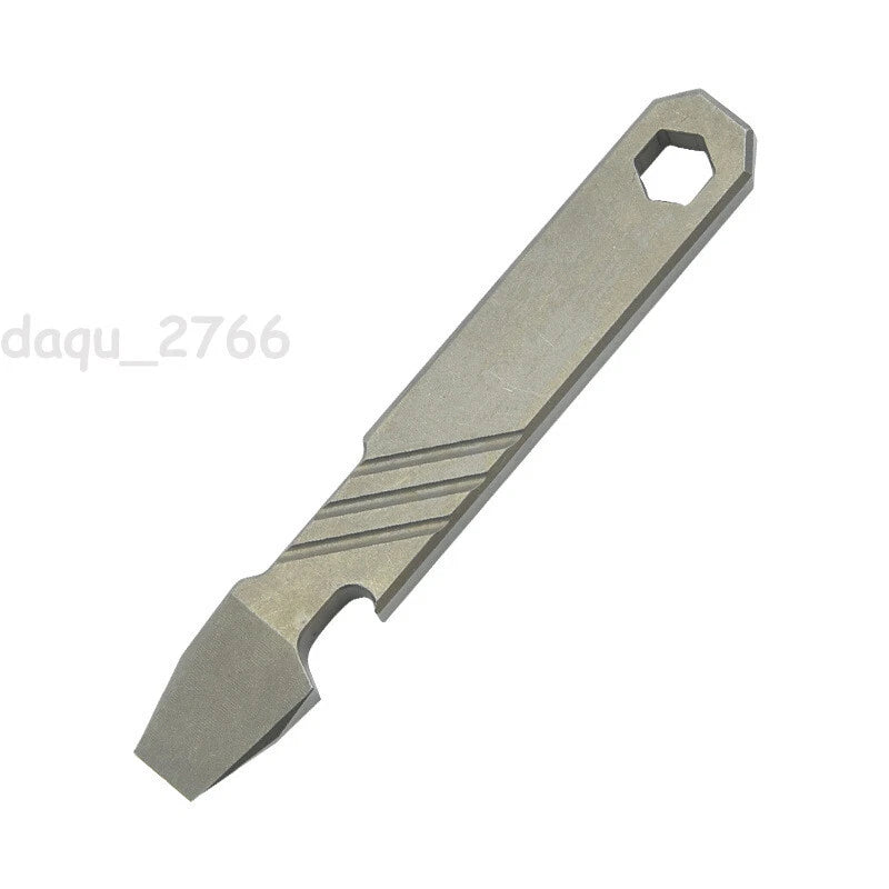 Titanium Alloy Pocket Pry Bar Crowbar Opener Portable Outdoor EDC Multi Tool 07FC0E-D4 - KOEEK