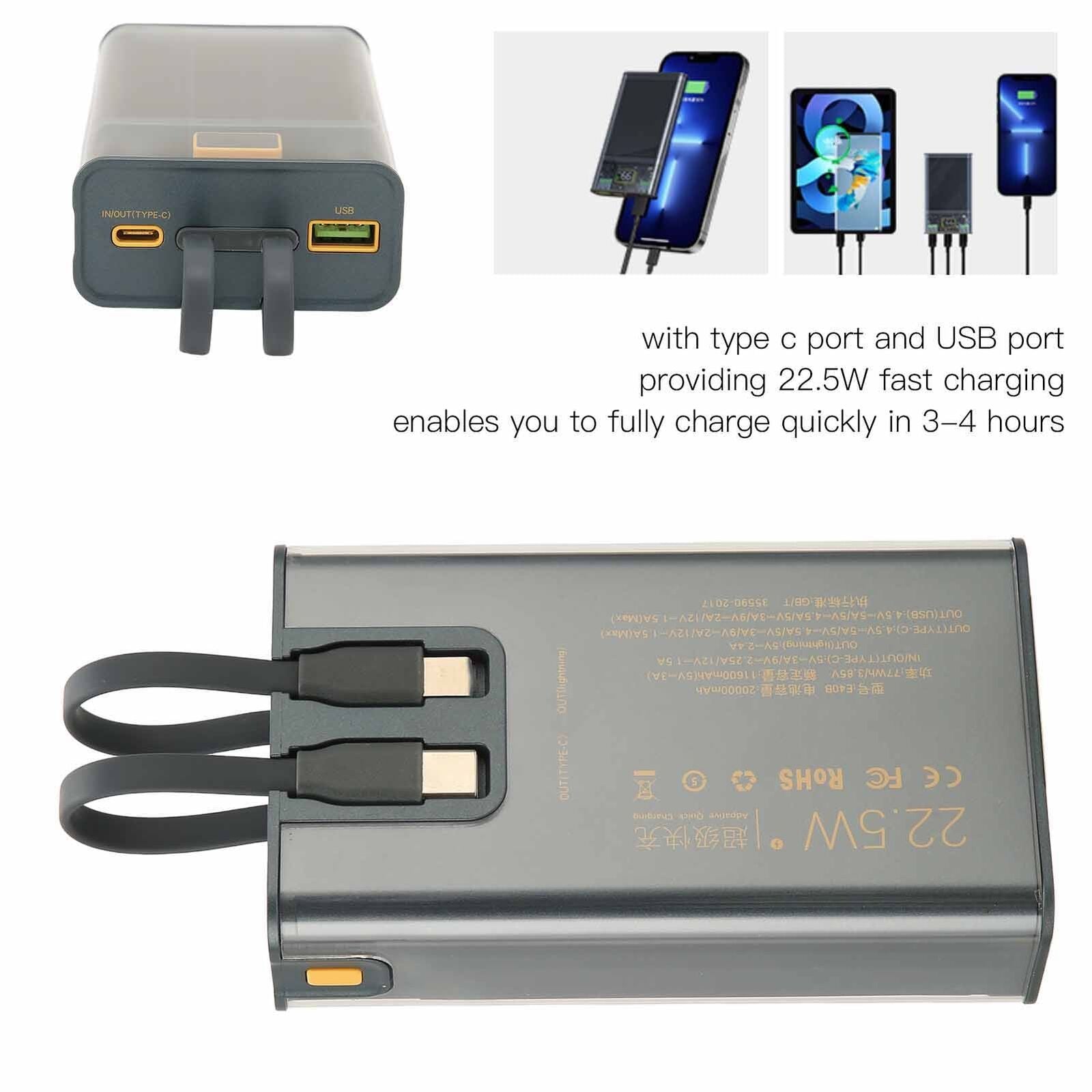 new Power Bank Portable Charger Compact External Battery Pack With LED Display Dual koeek - KOEEK