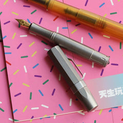 Titanium Alloy Fountain Pen Student Office Business Signature Writing Pocket Pen 07FC0E-D4 - KOEEK