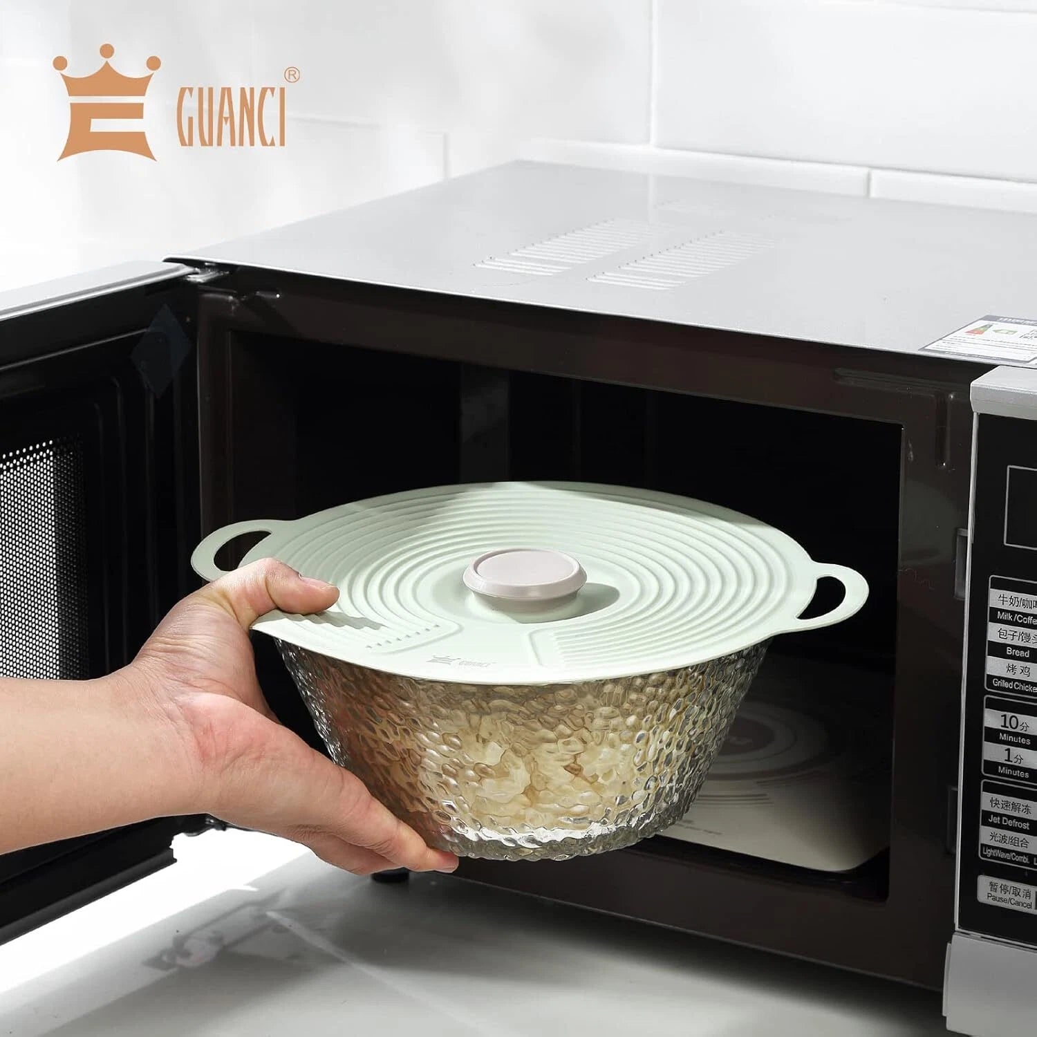 8 Pack Silicone Lids for Bowl Silicone Microwave Cover with 6 Sizes Reusable 07FC0E-D4 - KOEEK