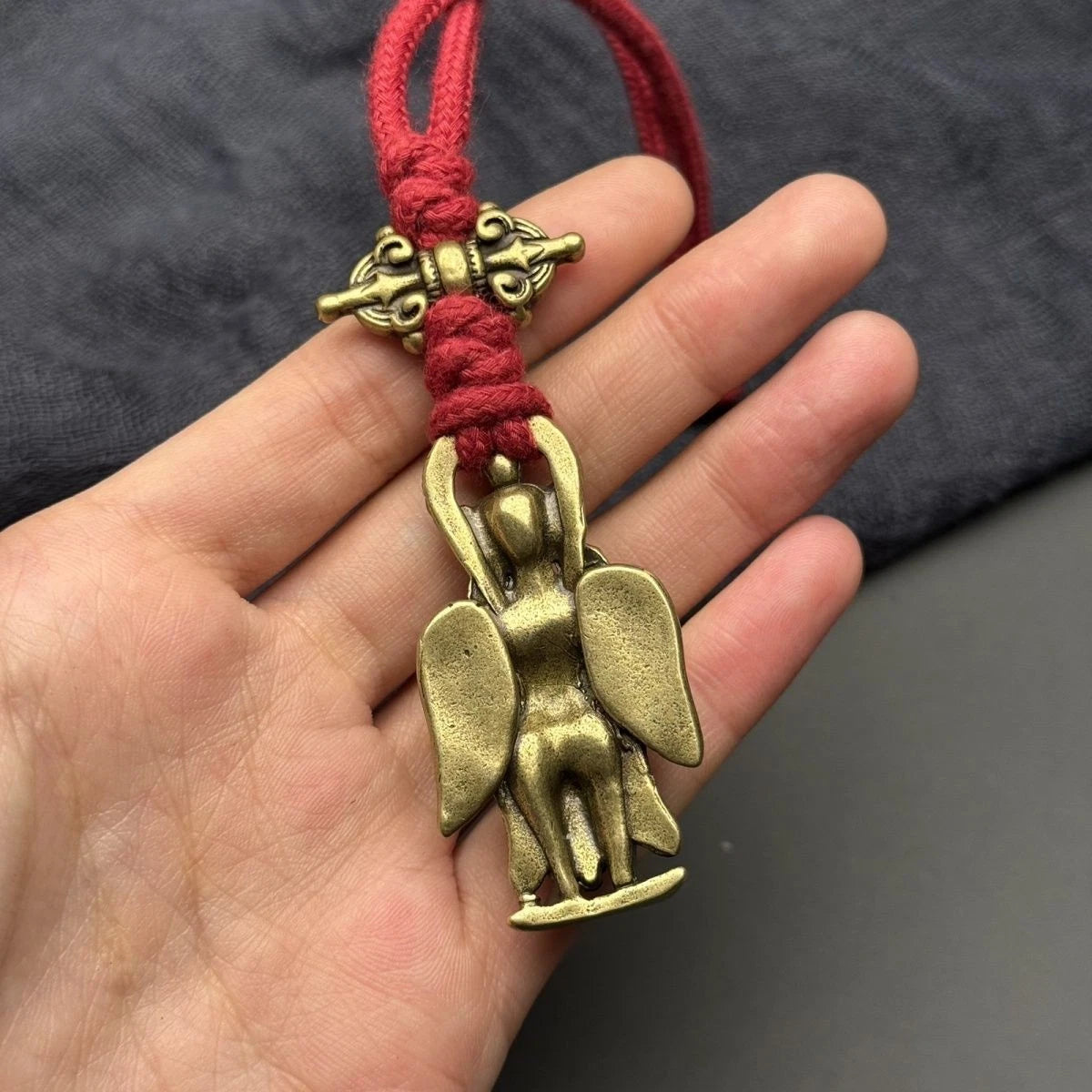 Tibetan Copper Garuda Bird Bodhisattva Pendant Amulet Collectible 07FC0E-D4 - KOEEK