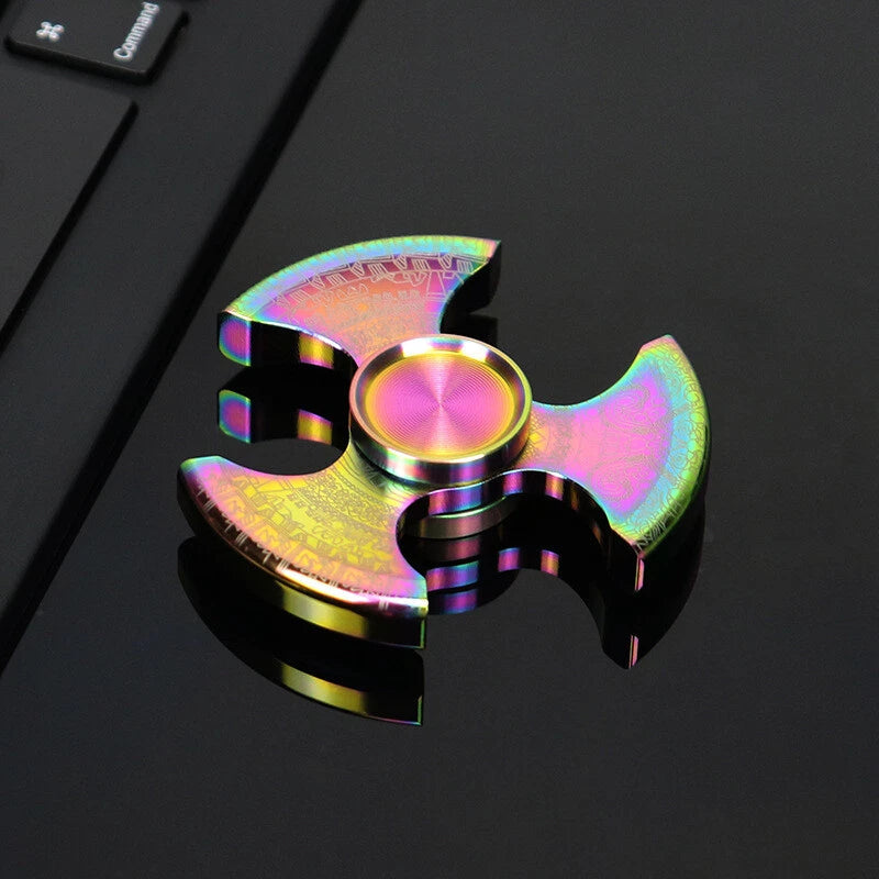 Pure Steel Fidget Hand Spinner Finger Gyro Toys EDC Focus Stress Reliever gift 07FC0E-D4 - KOEEK