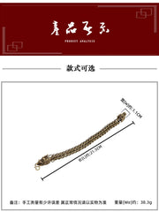 Men Women Metal Bangle Vintage Zodiac Dragon Bracelet Handcrafted Jewelry 07FC0E-D4 - KOEEK