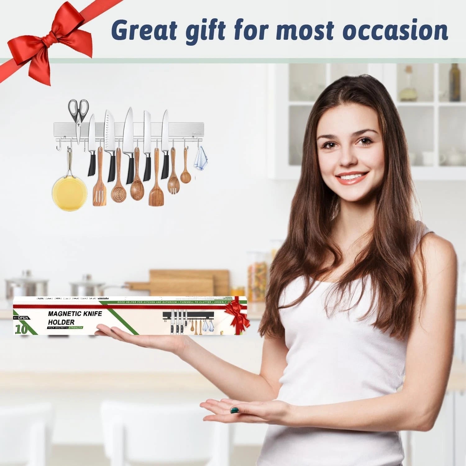 23 Inch Magnetic Knife Holder for Wall - Stainless Steel Magnet Knife Strip 07FC0E-D4 - KOEEK