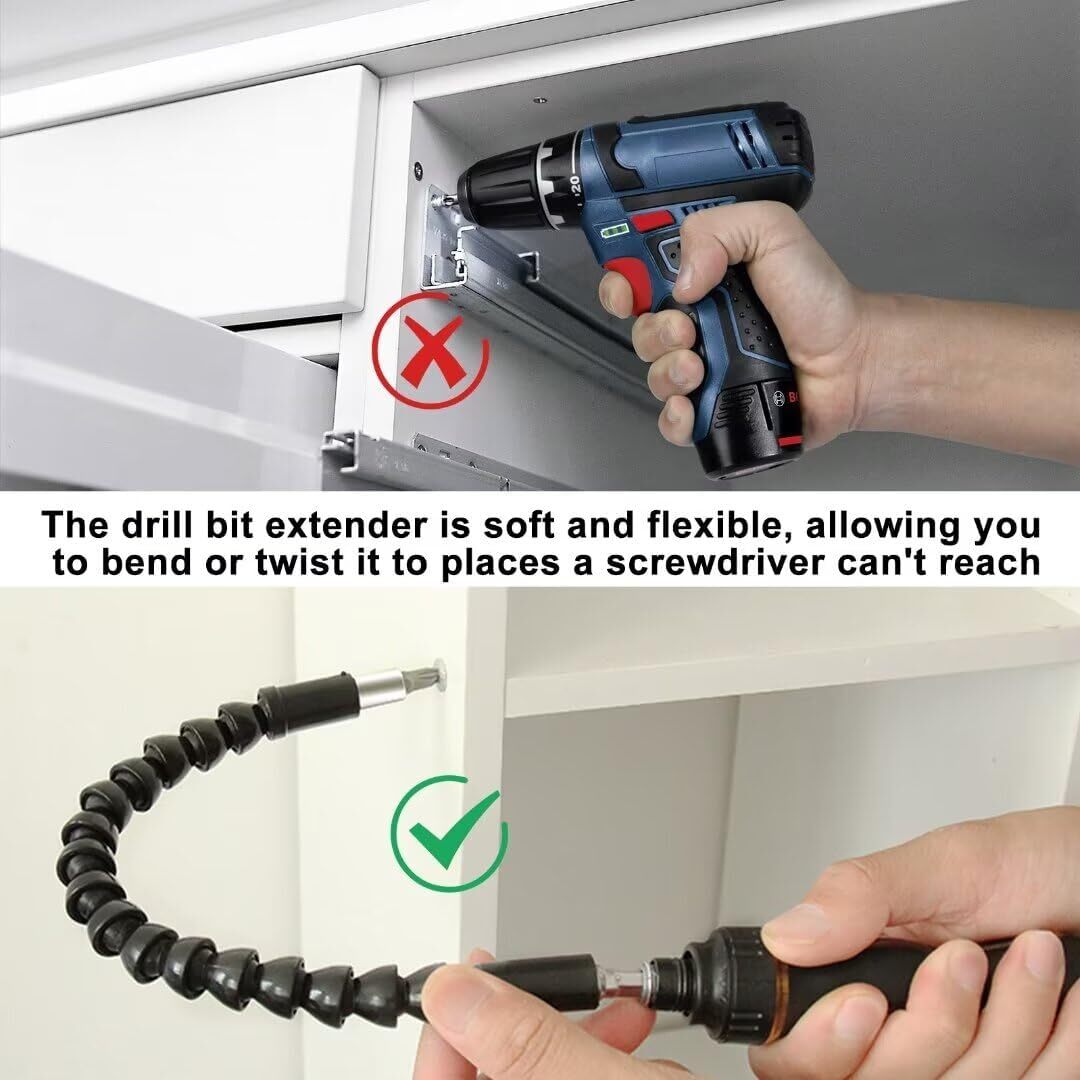 new 4 Pcs Flexible Drill Bit Extension, 11.6 inch Superbit Screwdriver Flexible... 07FC0E-D4 - KOEEK