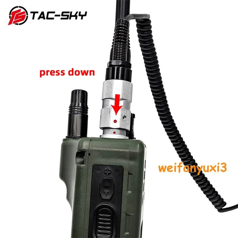 US! Tactical H250 Handset Handheld 6-Pin Speaker Micophone for PRC-152/148 Radio 07FC0E-D4 - KOEEK
