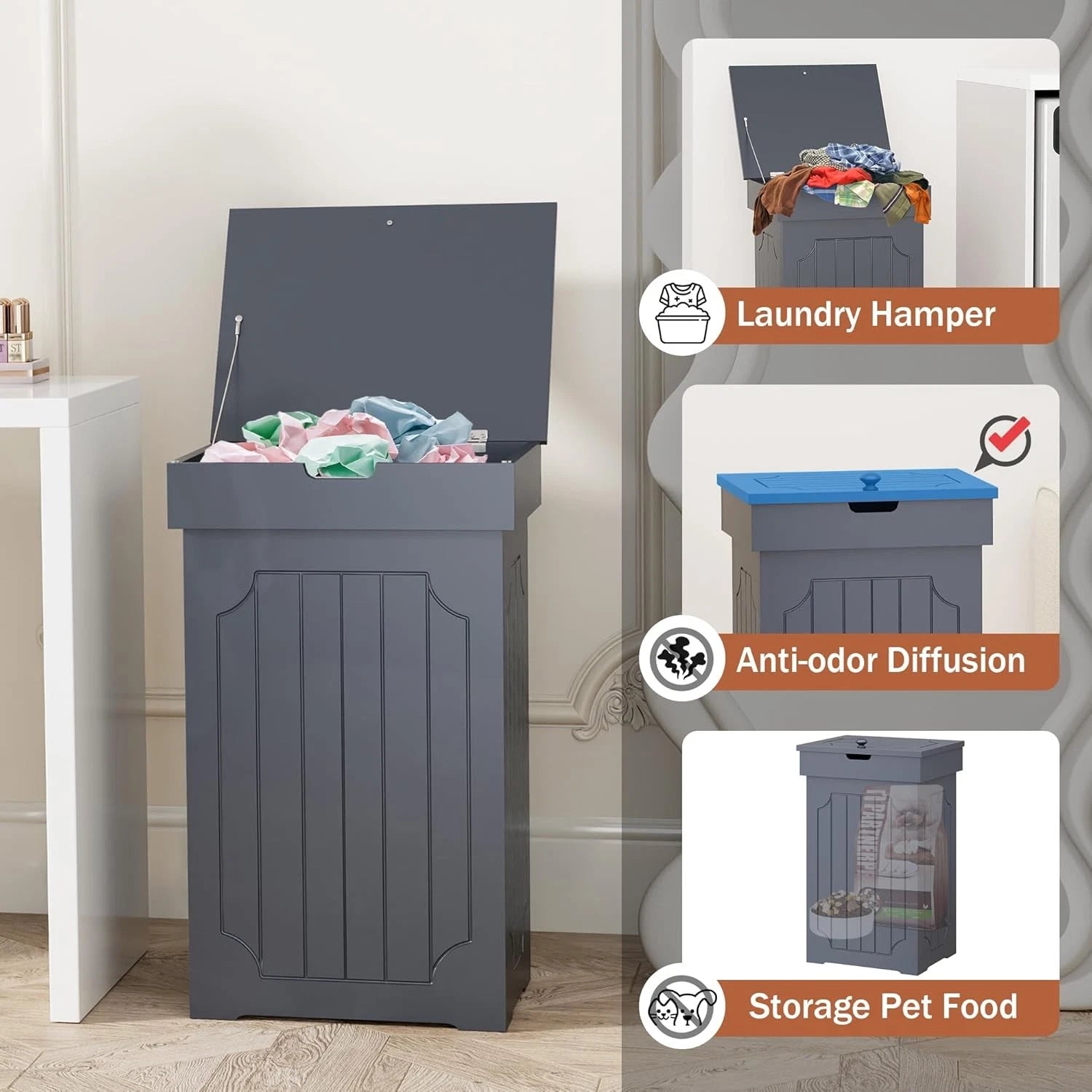 household trash can cabinet, 13-gallon kitchen trash can 07FC0E-D4 - KOEEK