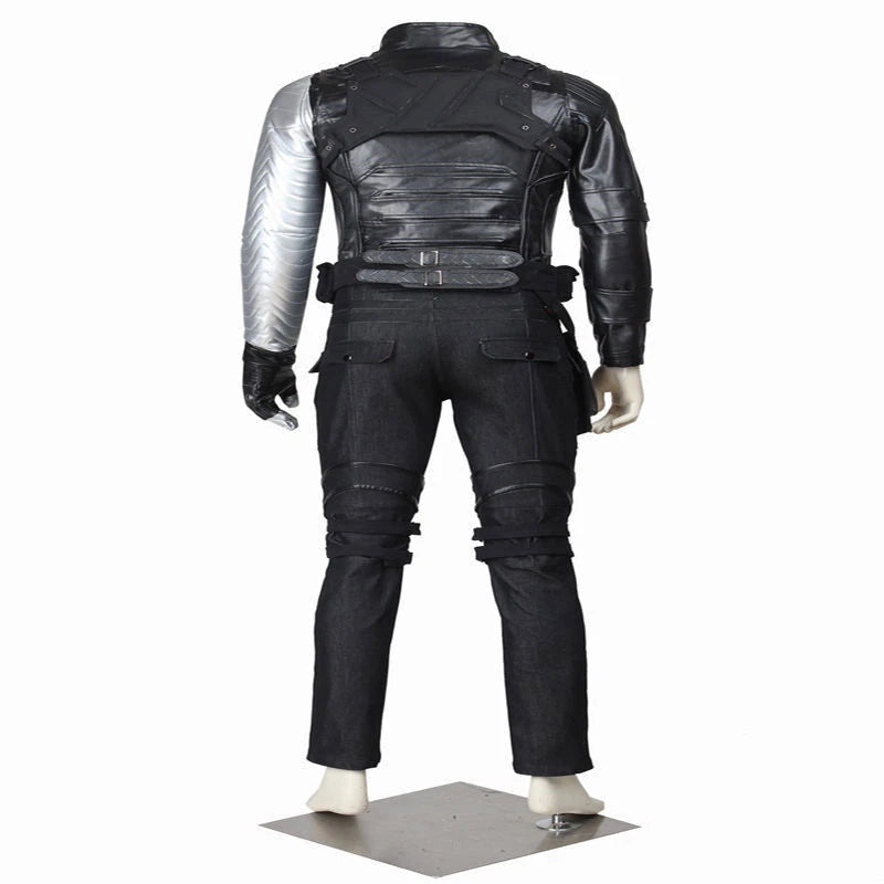 Cosplay Captain America Winter Soldier Bucky Costumes Full Set Armor Halloween 07FC0E-D4 - KOEEK