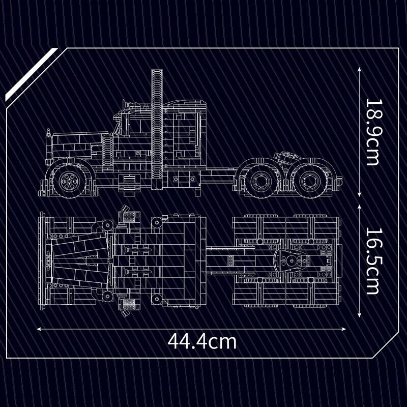 new Mould King 10037 Flatbed Semi Truck Tow Truck Muscle Car Building Block Toy MOULD KING - KOEEK