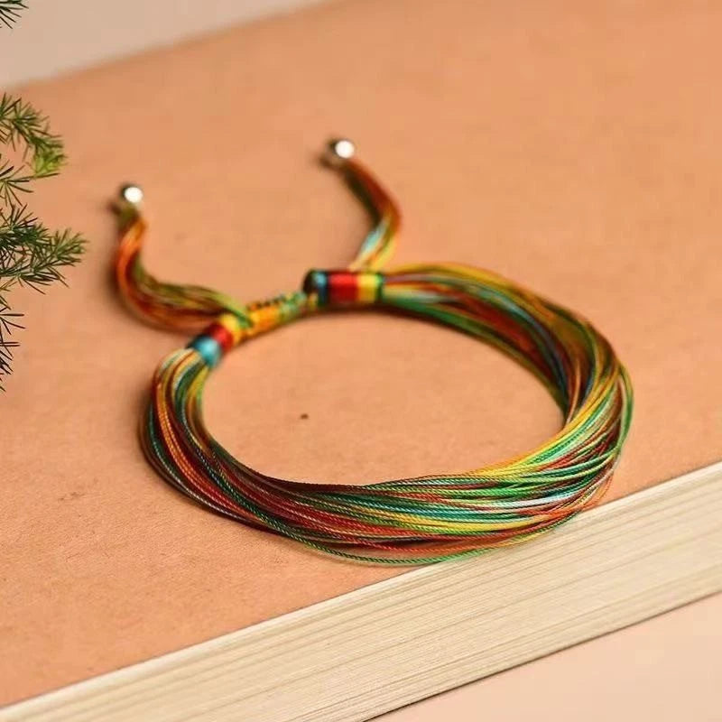 Dragon Boat Festival Five Color Woven Bracelet Handmade Wish Cord Unisex 07FC0E-D4 - KOEEK