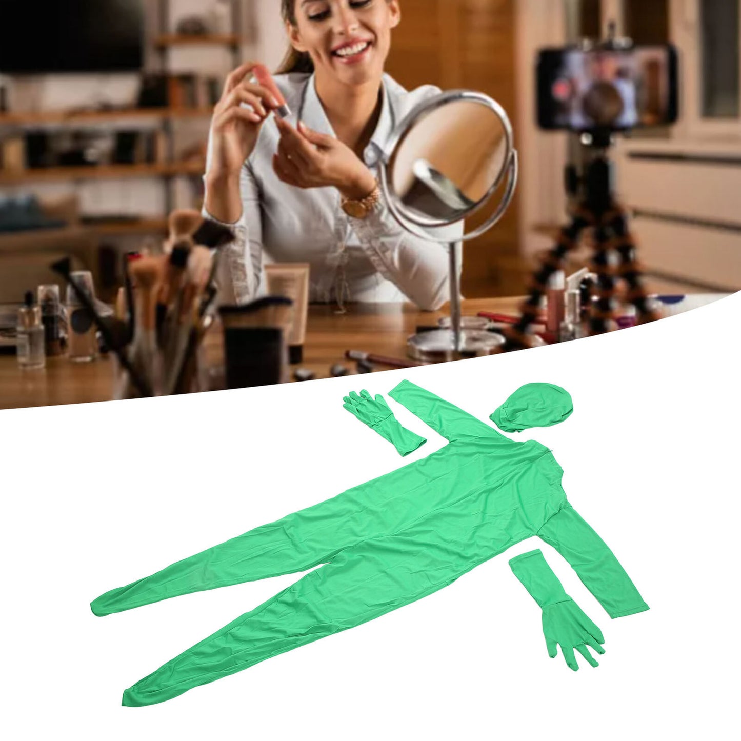 new (180cm)Body With Green Screen Flexible Screens Easy To Carry Breathable For koeek - KOEEK