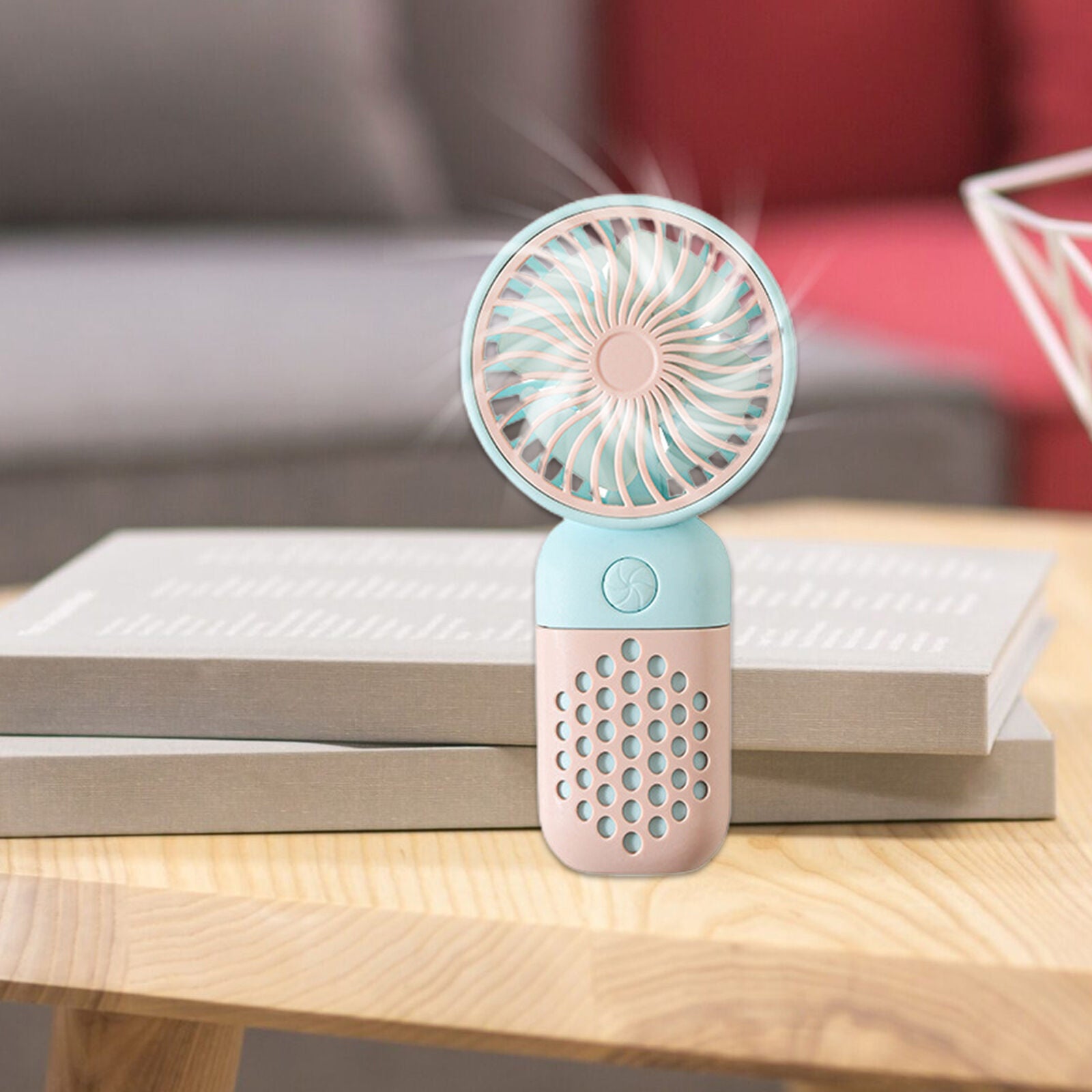 new Portable Mini Hand-held Small Cute Desk Fan Cooler Cooling USB Rechargeable koeek - KOEEK