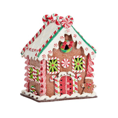 Large LED Light Up Christmas Candy Cane Gingerbread Chalet House 26cm Decoration 07FC0E-D4 - KOEEK