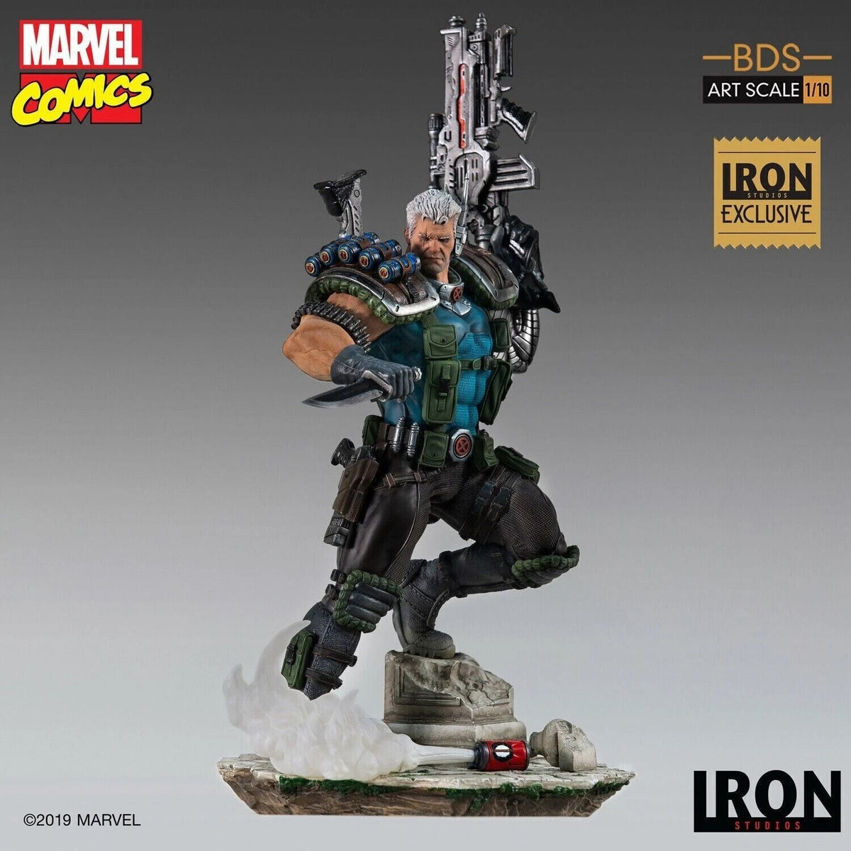 Iron Studios MARCAS17919-10 1/10th CABLE Display Statue Action Figure Doll Model 07FC0E-D4 - KOEEK
